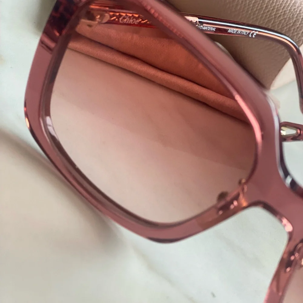 Chloe Pink Sunglasses with Ombré Lens - Picture 5 of 8